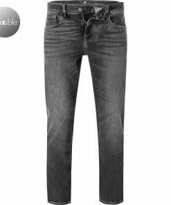 7 for all mankind Jeans Slimmy grey JSMXB900TW Tapered Fit, Baumwolle T400® 11oz, Dunkelgrau
