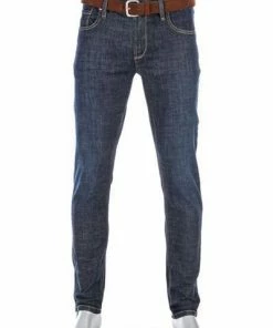 Alberto Tapered Fit Slipe Authentic 68371496/892 Jeans Slipe, Baumwoll-Stretch 11oz, Navy
