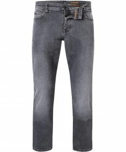 BOSS Hose Delaware 50458975/044 Jeans Delaware, Slim Fit, Baumwoll-Stretch, Grau, Silber