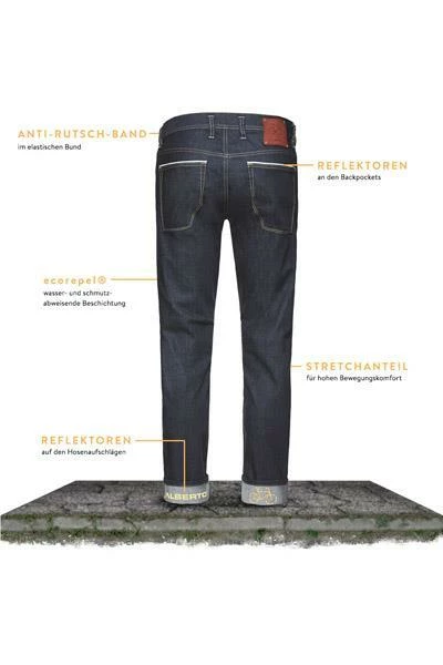 Alberto Bike Regular Fit Organic Den. 61582381/885 Jeans Bike, Bio Baumwoll-Stretch 10oz, Blau, Dunkelblau 8 Alberto Bike Regular Fit Organic Den. 61582381/885 Jeans Bike, Bio Baumwoll-Stretch 10oz, Blau, Dunkelblau – Bild 8