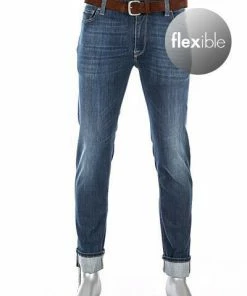 Alberto Bike Slim Fit Speed Hybrid 67582464/892 Jeans Bike, Baumwoll-Stretch wasserabweisend 10oz, Navy