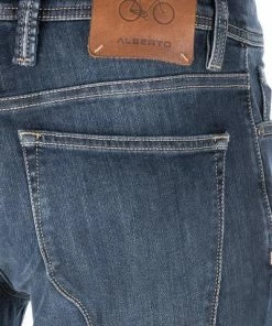 Alberto Bike Slim Fit Speed Hybrid 67582464/892 Jeans Bike, Baumwoll-Stretch wasserabweisend 10oz, Navy -jeansniedrigerpreis 375351 norm6