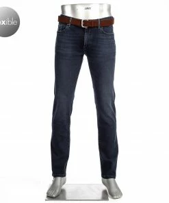 Alberto Regular Fit Pipe DS Dual FX 57371486/895 Jeans Pipe, Baumwolle T400® 10oz, Indigo