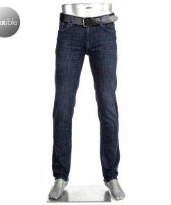 Alberto Regular Fit Pipe DS Authentic 36271495/895 Jeans Pipe, Baumwolle T400® 11oz, Navy