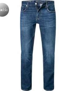 Tommy Hilfiger Jeans MW0MW19935/1BB Straight Fit, Baumwoll-Stretch, Indigo