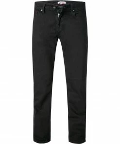 TOMMY JEANS DM0DM11120/1BZ Straight Fit, Baumwoll-Stretch, Schwarz
