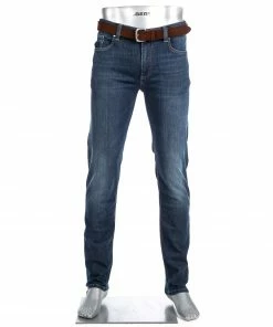 Alberto Regular Fit Pipe-DS Hybrid 68671464/891 Jeans Pipe, Baumwoll-Stretch 10oz, Navy