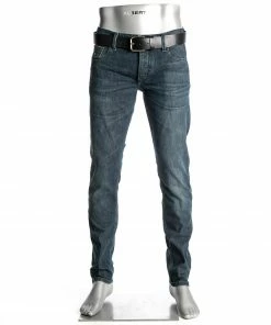 Alberto Tapered Fit Slipe Japan Denim 69491468/849 Jeans Slipe, Baumwolle 11,5oz, Indigo