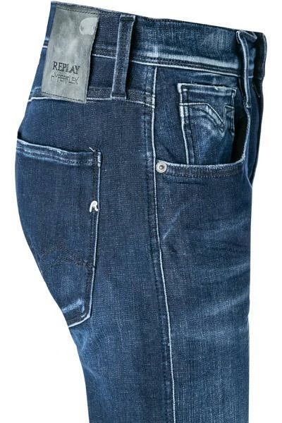 Replay Jeans Anbass M914Y.000.661 WI2/007 Slim Fit, Baumwoll-Stretch, Dunkelblau 4 Replay Jeans Anbass M914Y.000.661 WI2/007 Slim Fit, Baumwoll-Stretch, Dunkelblau – Bild 4