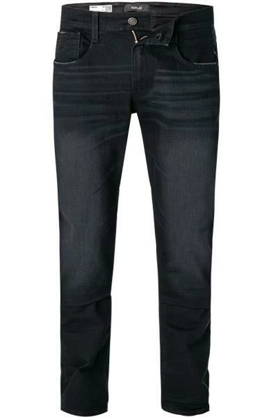 Replay Jeans Anbass M914Y.000.573B956/098 Slim Fit, Bio Baumwoll-Stretch, Schwarz 2 Replay Jeans Anbass M914Y.000.573B956/098 Slim Fit, Bio Baumwoll-Stretch, Schwarz – Bild 2