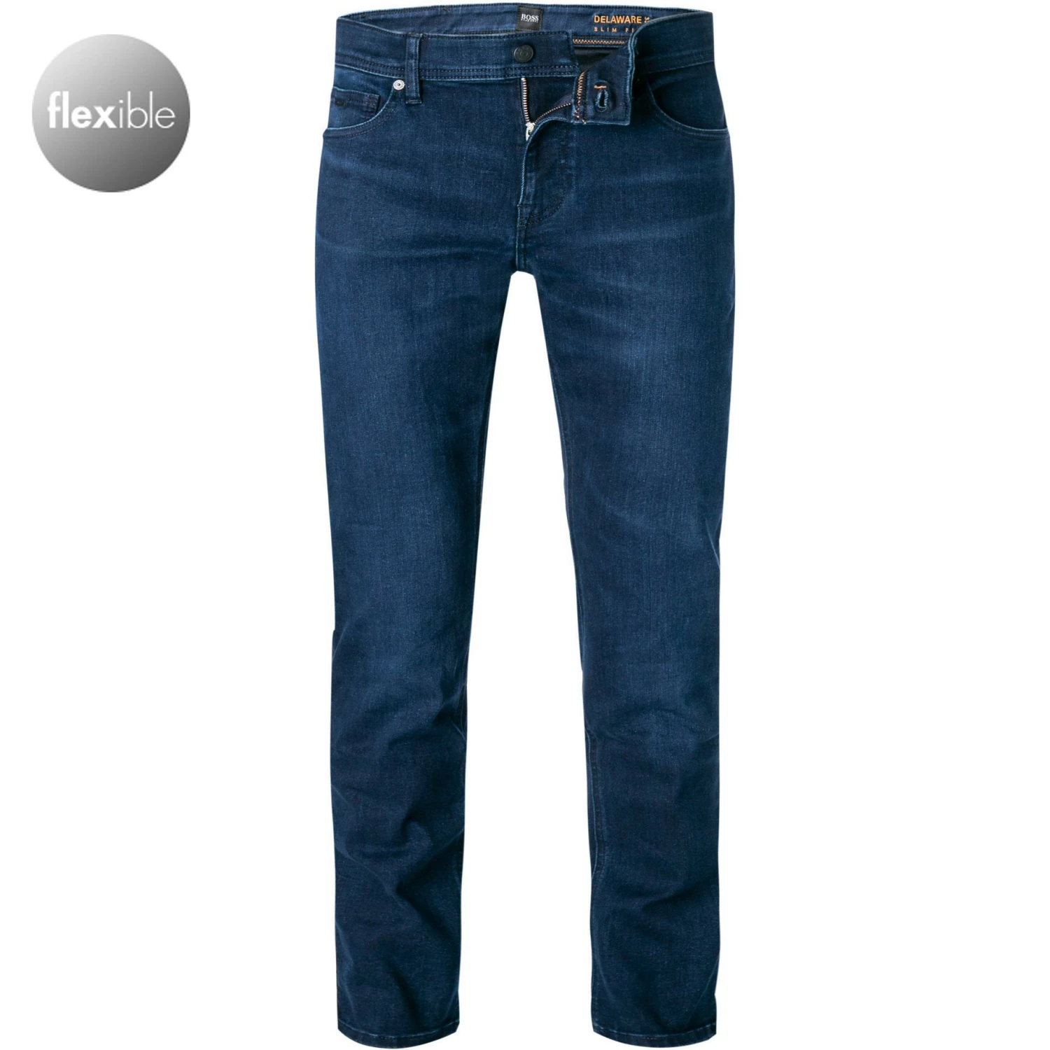 BOSS Jeans Delaware 50458351/409 Slim Fit, Baumwoll-Stretch, Dunkelblau 1 BOSS Jeans Delaware 50458351/409 Slim Fit, Baumwoll-Stretch, Dunkelblau