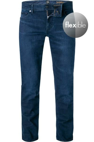 BOSS Jeans Delaware 50458351/409 Slim Fit, Baumwoll-Stretch, Dunkelblau 2 BOSS Jeans Delaware 50458351/409 Slim Fit, Baumwoll-Stretch, Dunkelblau – Bild 2