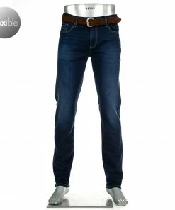 Alberto Regular Fit Pipe DS Dual FX 57371486/890 Jeans Pipe, Baumwolle T400® 10oz, Navy