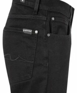 7 for all mankind Jeans Slimmy black JSMSB820LR Baumwoll-Stretch 13oz, Schwarz -jeansniedrigerpreis 381845 norm3