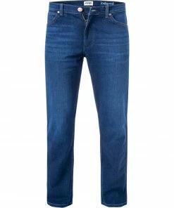 Wrangler Greensboro The Bullseye W15QYI39K Jeans Greensboro, Regular Straight, Baumwoll-Stretch 12,25oz, Dunkelblau