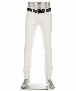Alberto Slim Fit Slim White Denim 70571390/110 Jeans, Baumwoll-Stretch, Weiß