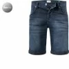 MUSTANG Jeansshorts 1012670/5000/943 Jeansshorts Chicago, Regular Fit, Baumwoll-Stretch, Blaugrau, Anthrazit