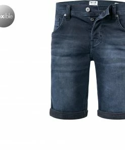 MUSTANG Jeansshorts 1012670/5000/943 Jeansshorts Chicago, Regular Fit, Baumwoll-Stretch, Blaugrau, Anthrazit